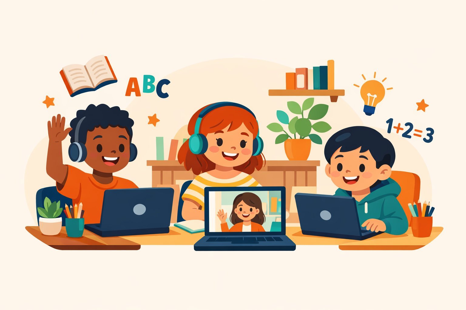 Children learning online